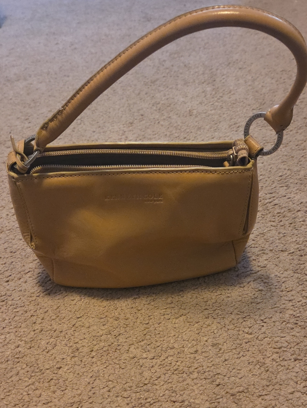 Kenneth Cole New York Vintage Baguette Shoulder Bag Mustard